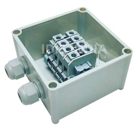 left junction box|junction box with terminals.